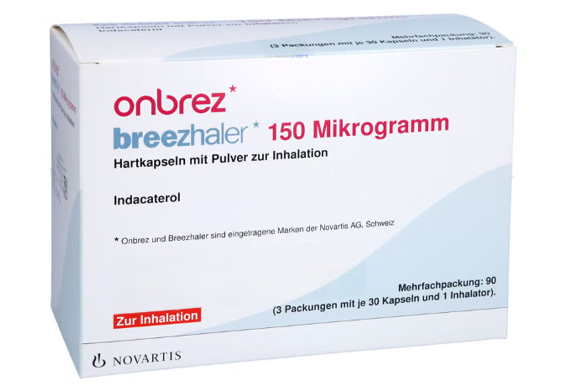 马来酸茚达特罗粉吸入剂(Onbrez Breezhaler)
