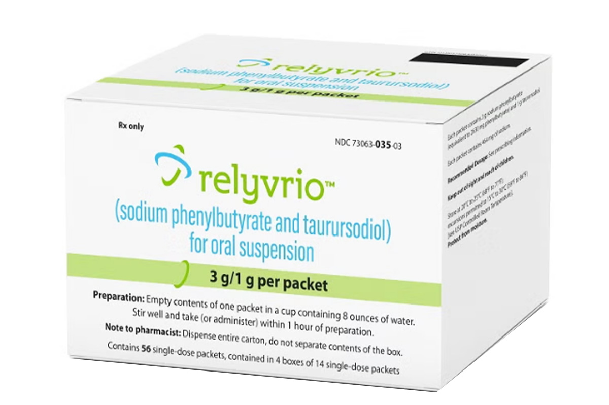 苯丁酸钠和牛磺酸二醇口服混悬液(Relyvrio)