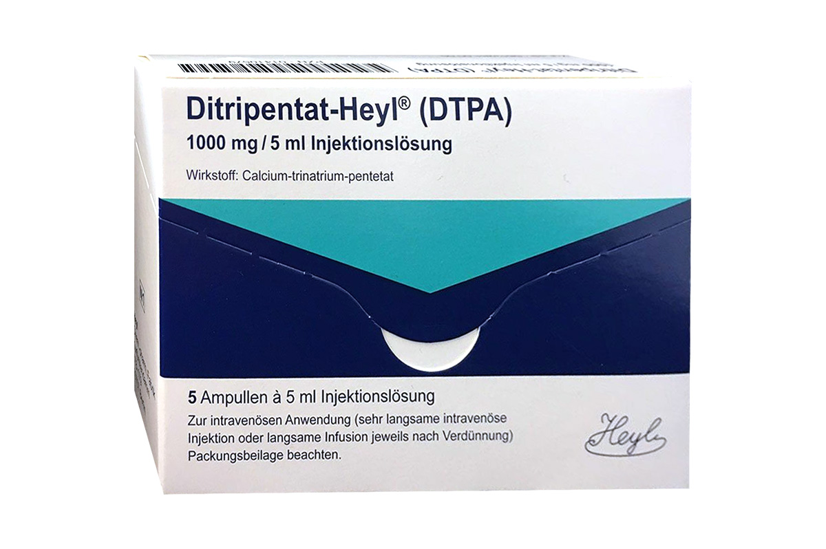 戊二酸钙三钠盐注射液(Ditripentat-Heyl Amp.)